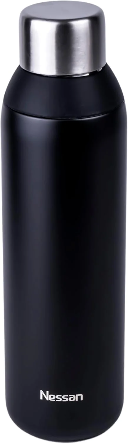 نيسان حافظة حرارية ستانلس ستيل بجدار مزدوج 603 مل - أسود